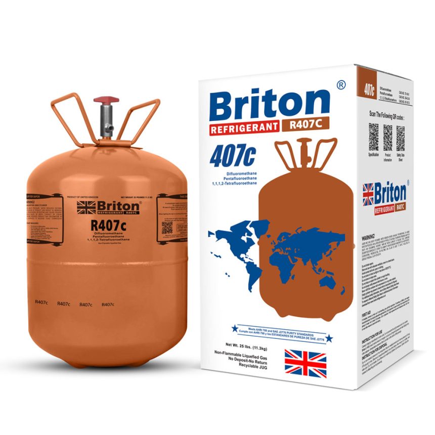 Briton Refrigerant Gas Supplier R407c 11.3 kgs United Kingdom