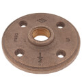 1/2" Brass Floor Flange w/ Holes (Lead-Free)