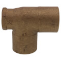 1" x 1/2" x 1" C x F x C Cast Brass Tee (Lead Free)