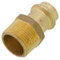 1/2" x Copper Press x 3/4" MIP DZR Brass Transition Adapter (Lead Free)
